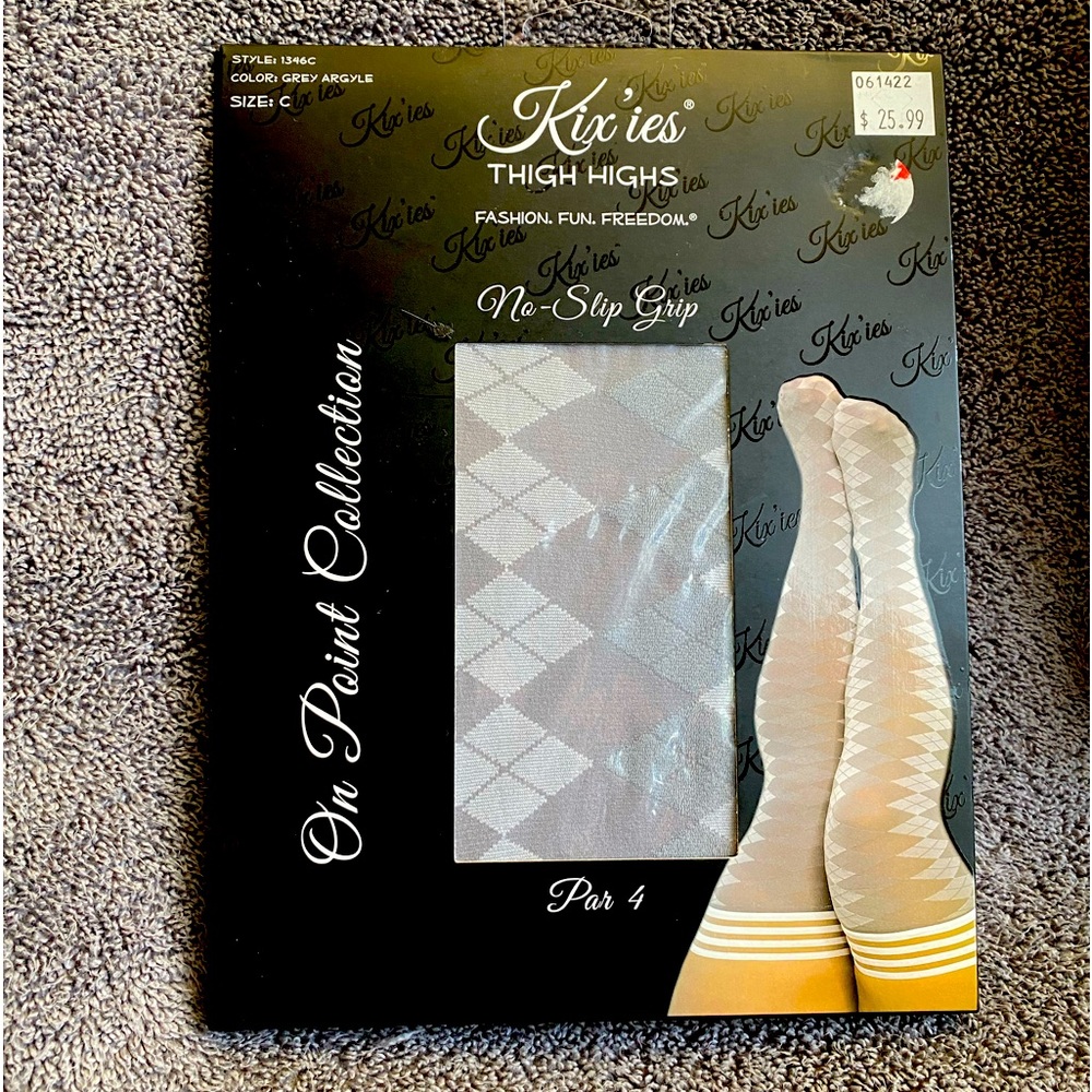 Kixies two pairs size C thigh highs New in package
